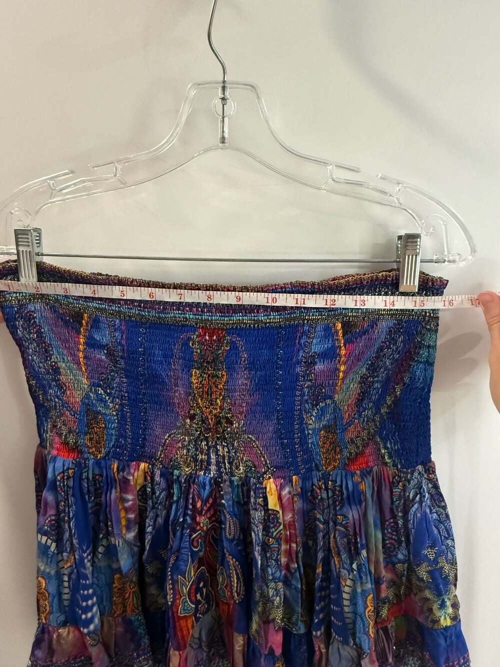 Camilla Silk Embellished Printed Smocked Skirt Tube Top - Picture 4 of 6